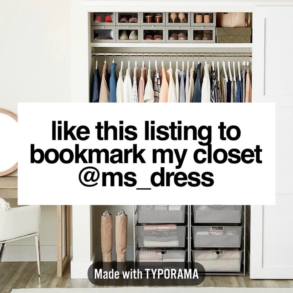 Heart my listing to bookmark my closet!